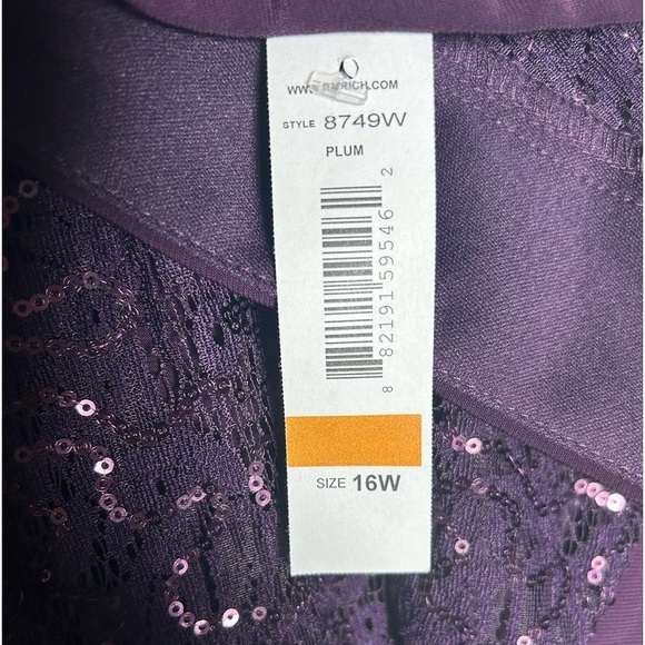 R&M Richards Knee-Length Dress and Sequined Poncho Set - Plus - Picture 5 of 6